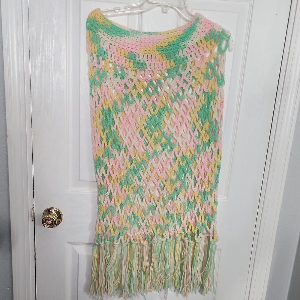 Handmade Crochet Poncho - Picture 1 of 1